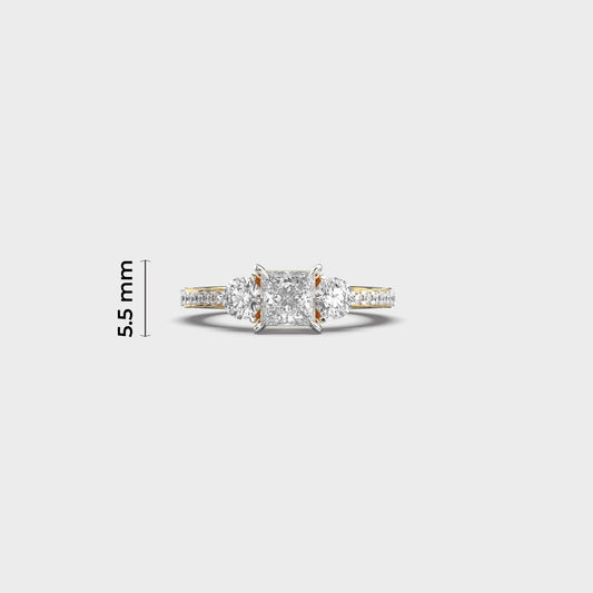 Radiant Diamond Ring - View 5