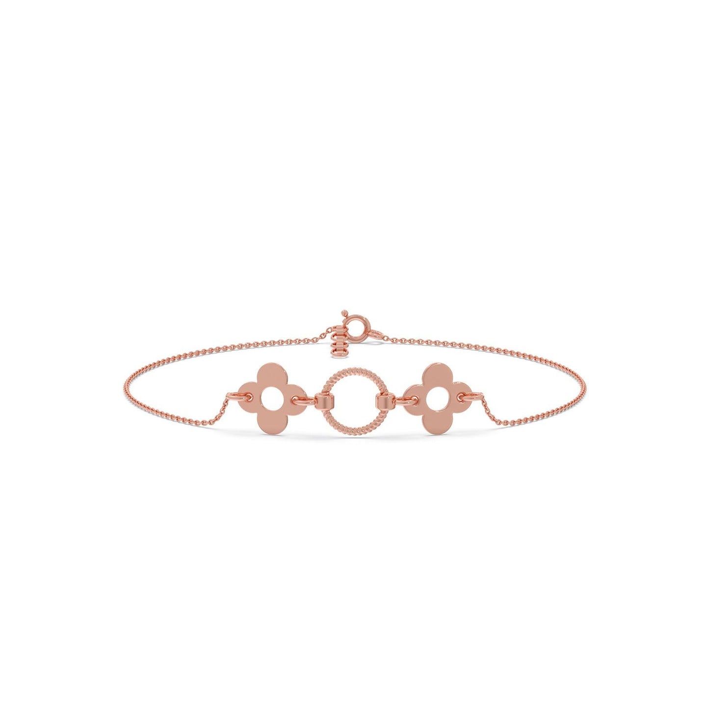 Meadow Loop Plain Gold Chain Bracelet