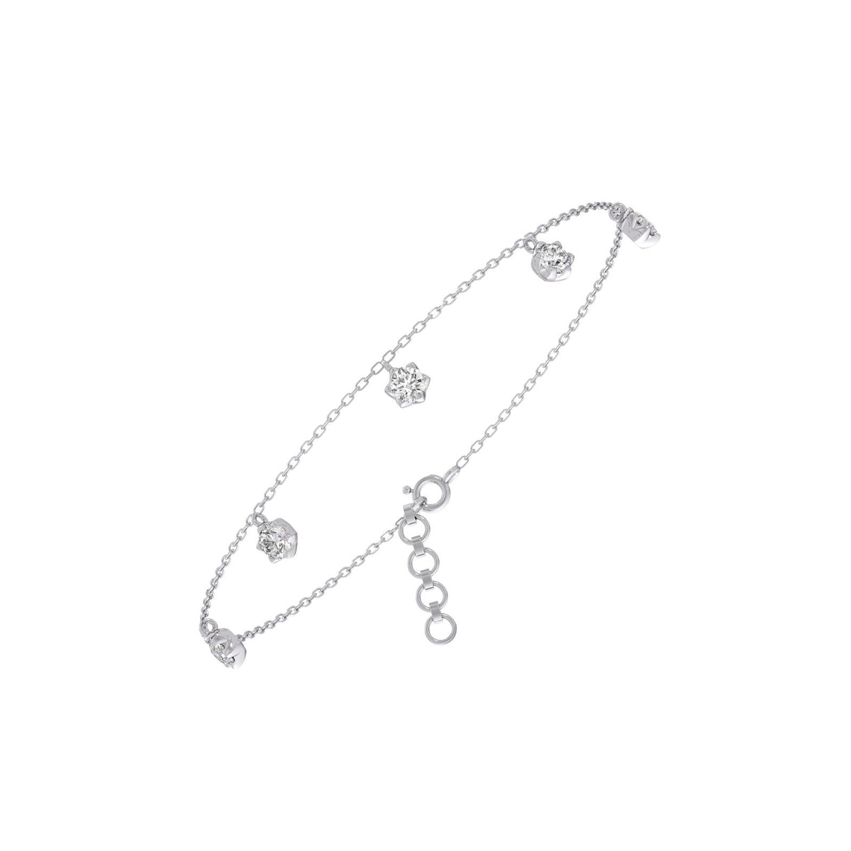 Classic Round Diamond Chain Bracelet