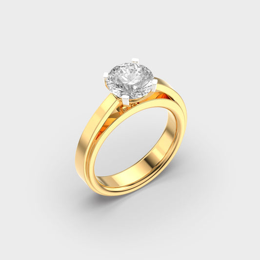Simple Round Cut Diamond Ring - View 12