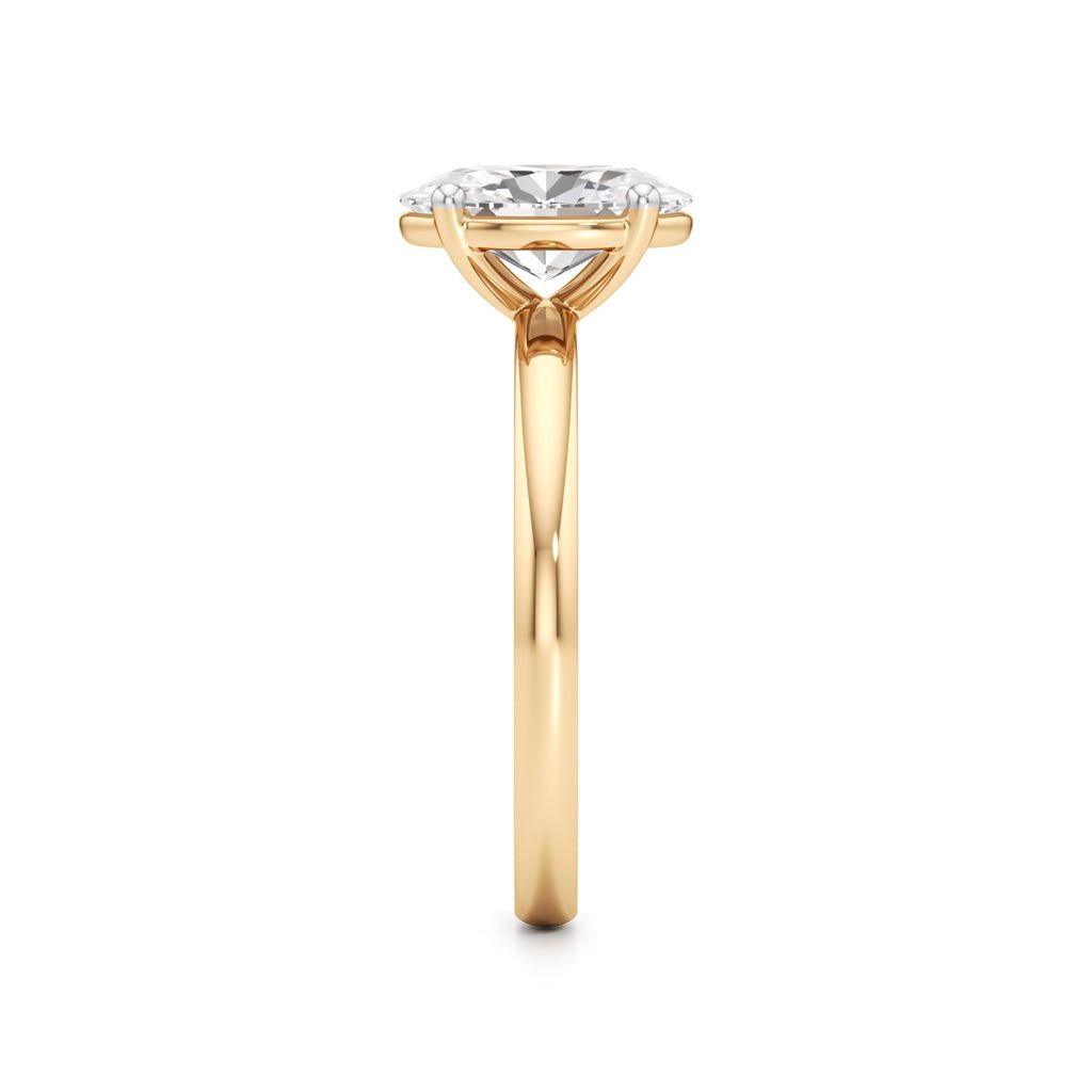 Classic Oval Diamond Solitaire Ring