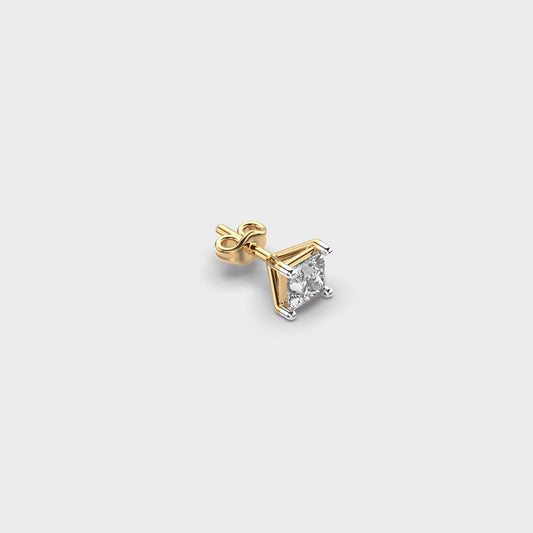 Sharp Edge Diamond Stud For Men