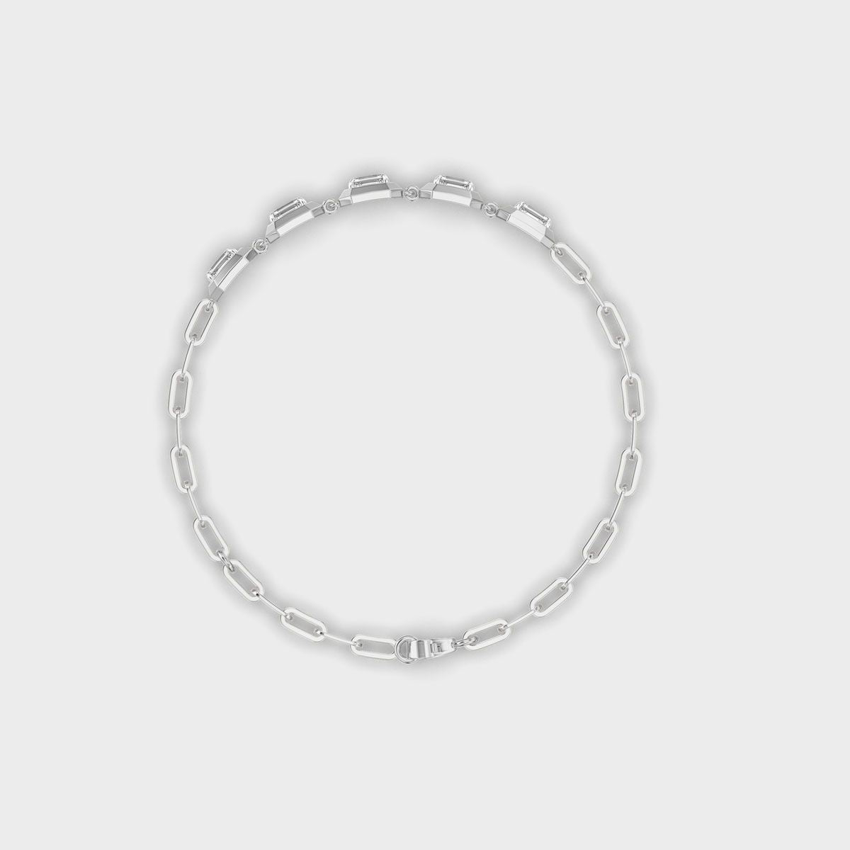 Octagon Bezel Emerald Diamond Bracelet