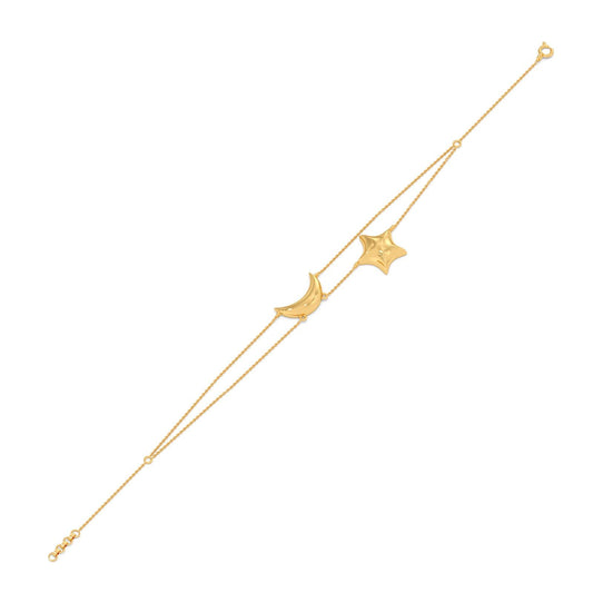 Midnight Celestial Plain Gold Bracelet