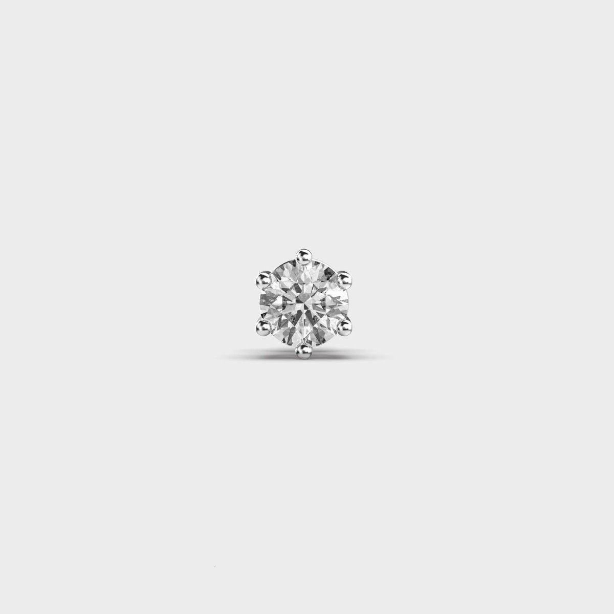 Bright Gladius Orbis Men Round Diamond Stud