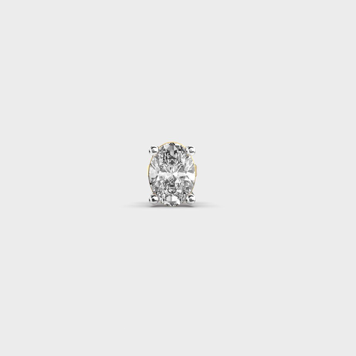 Noble Diamond Oval Stud for Men