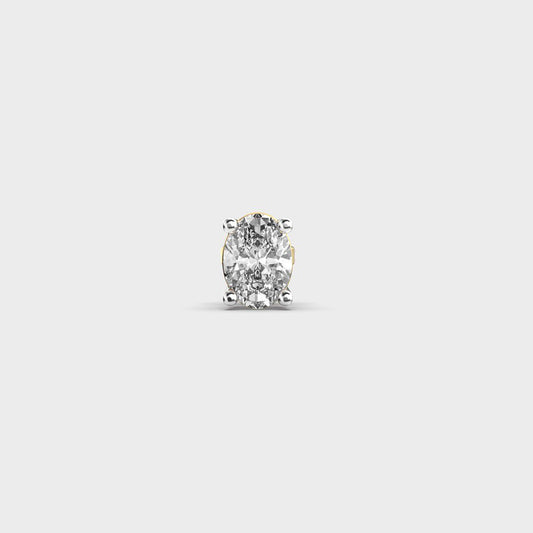 Noble Diamond Oval Stud for Men
