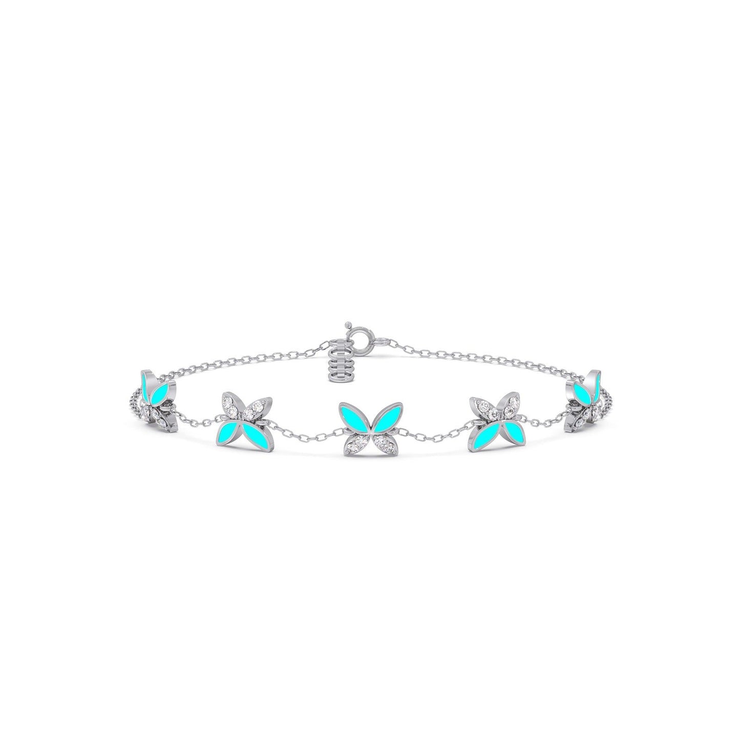 Fleur Butterfly Diamond Chain Bracelet
