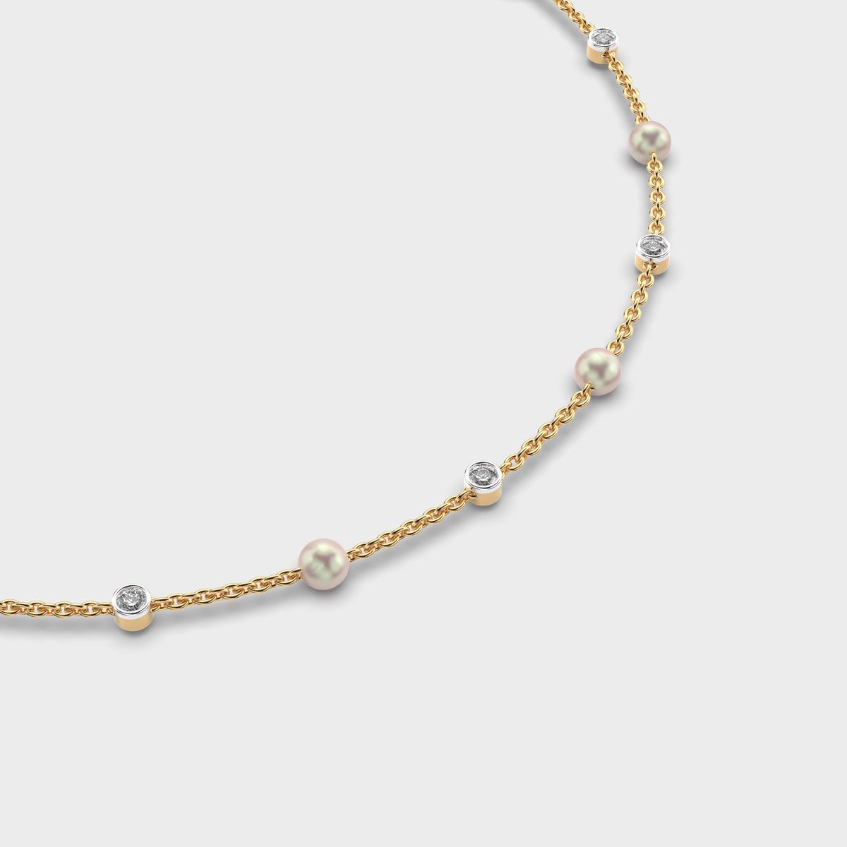 Elegant Pearl and Diamond Necklace
