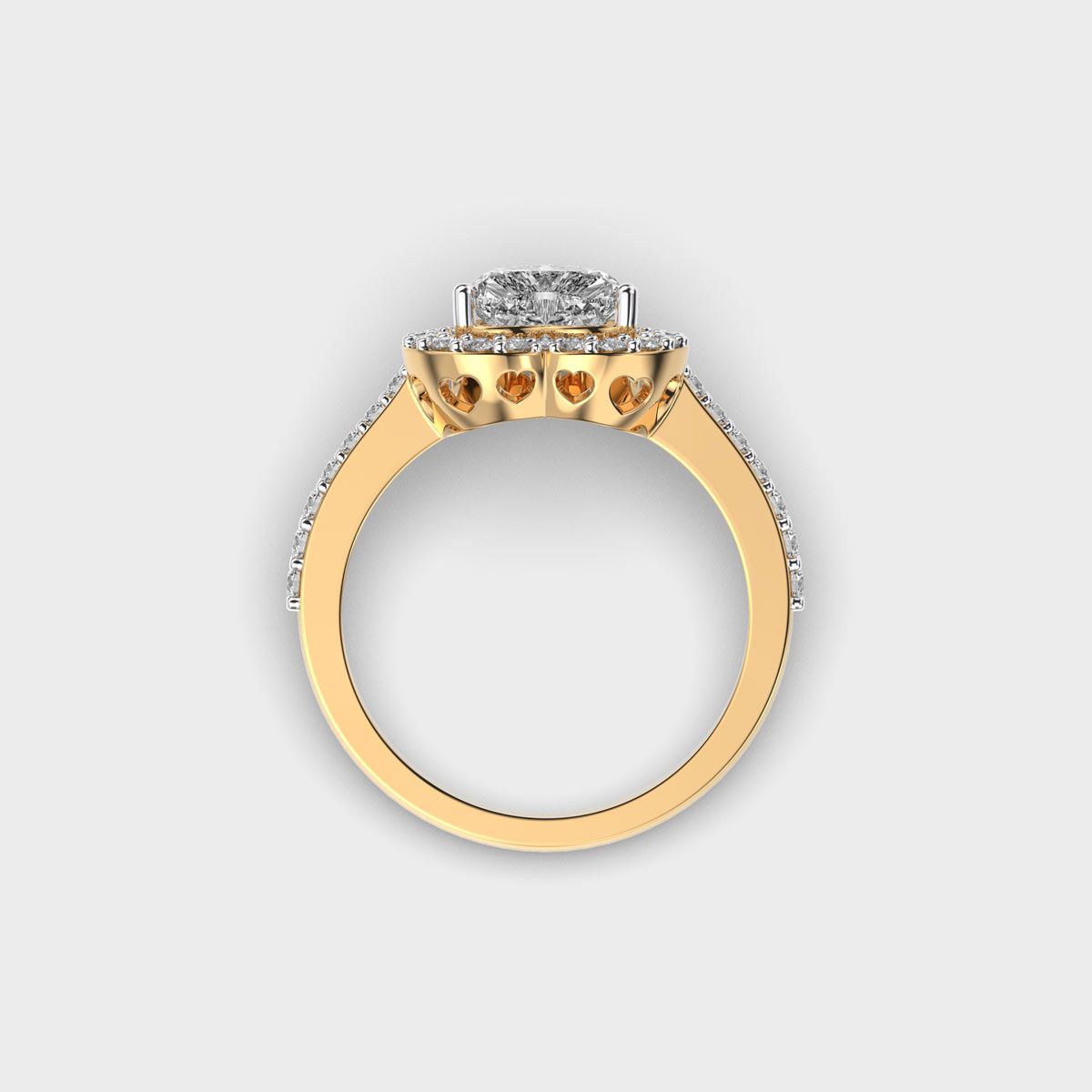 She Said Yes Heart Diamond Ring - View 5