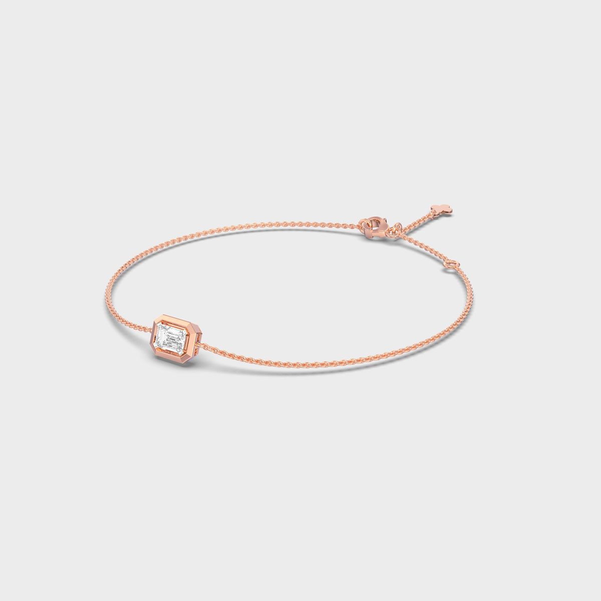 Minimal Emerald Diamond Bracelet