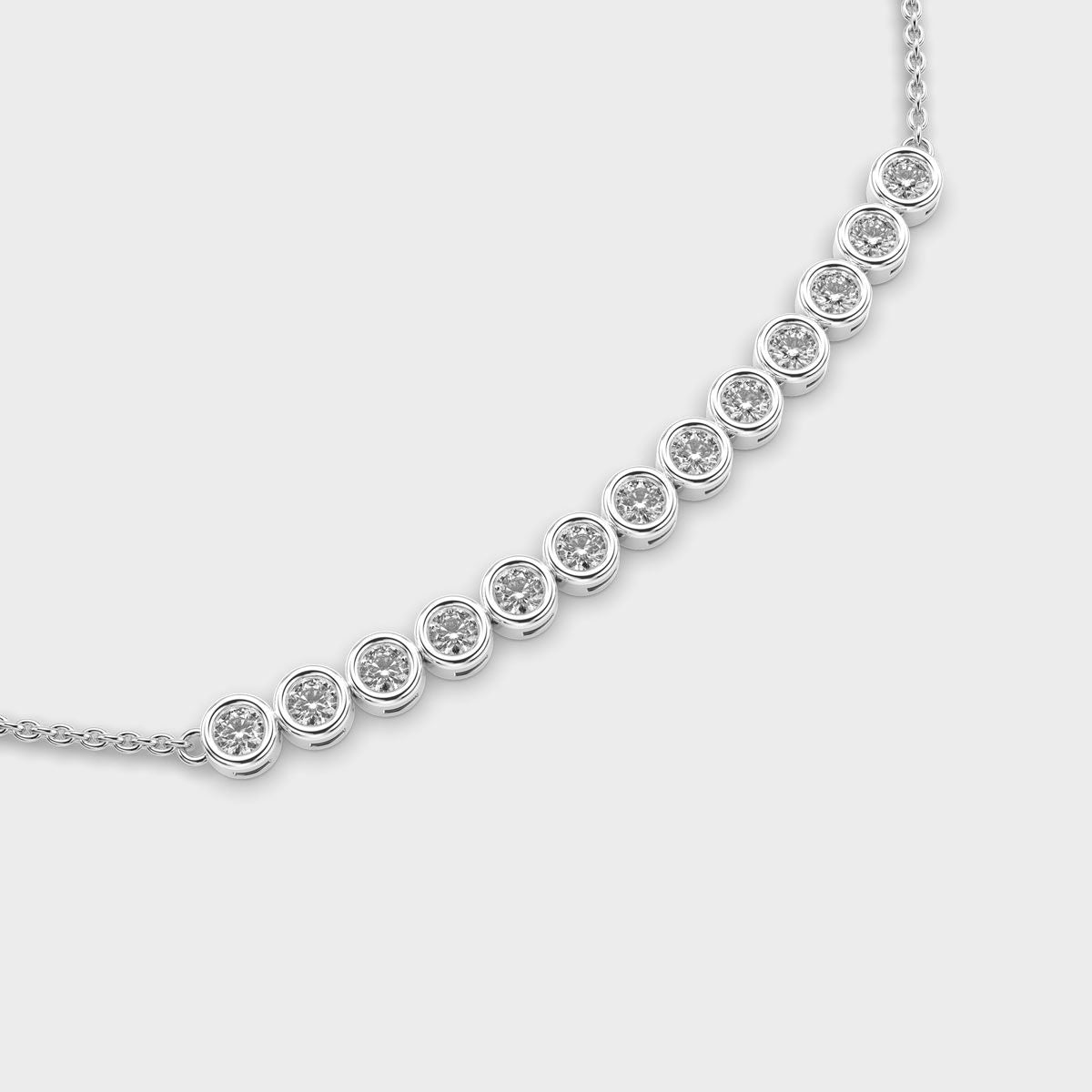Stellar Stacks Diamond Necklace with Chain