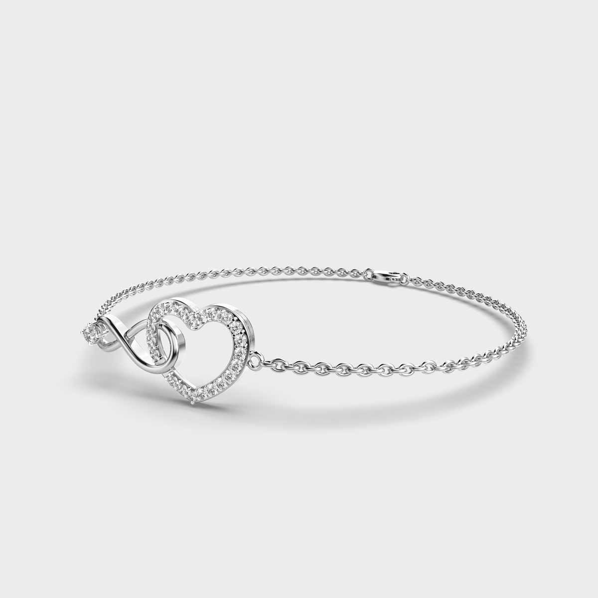 Eternal Love Chain Bracelet with Diamonds