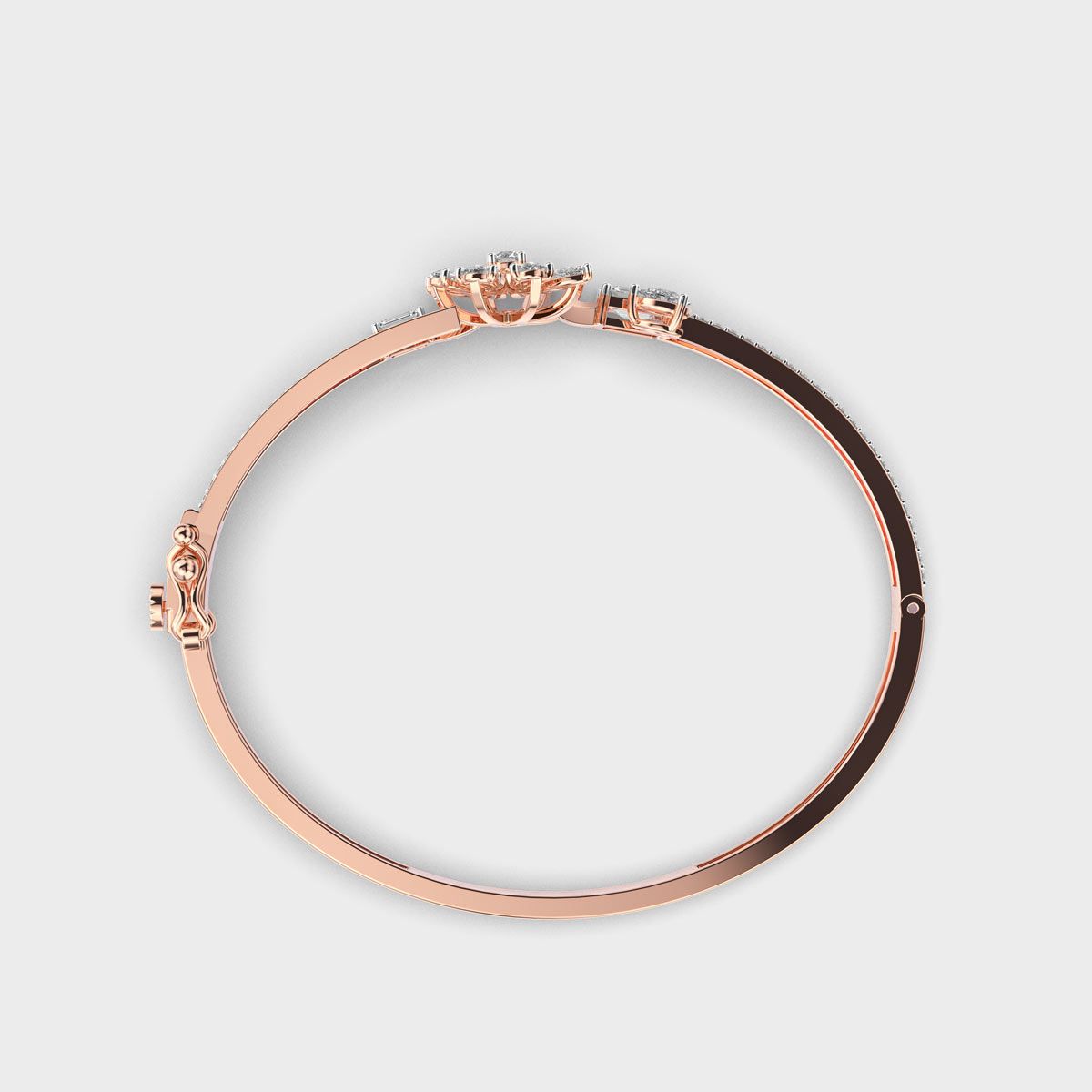 Floral Charm Diamond Bracelet