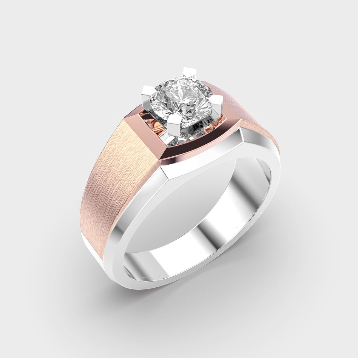 King's Dominion Round Diamond Band For Men - View 3