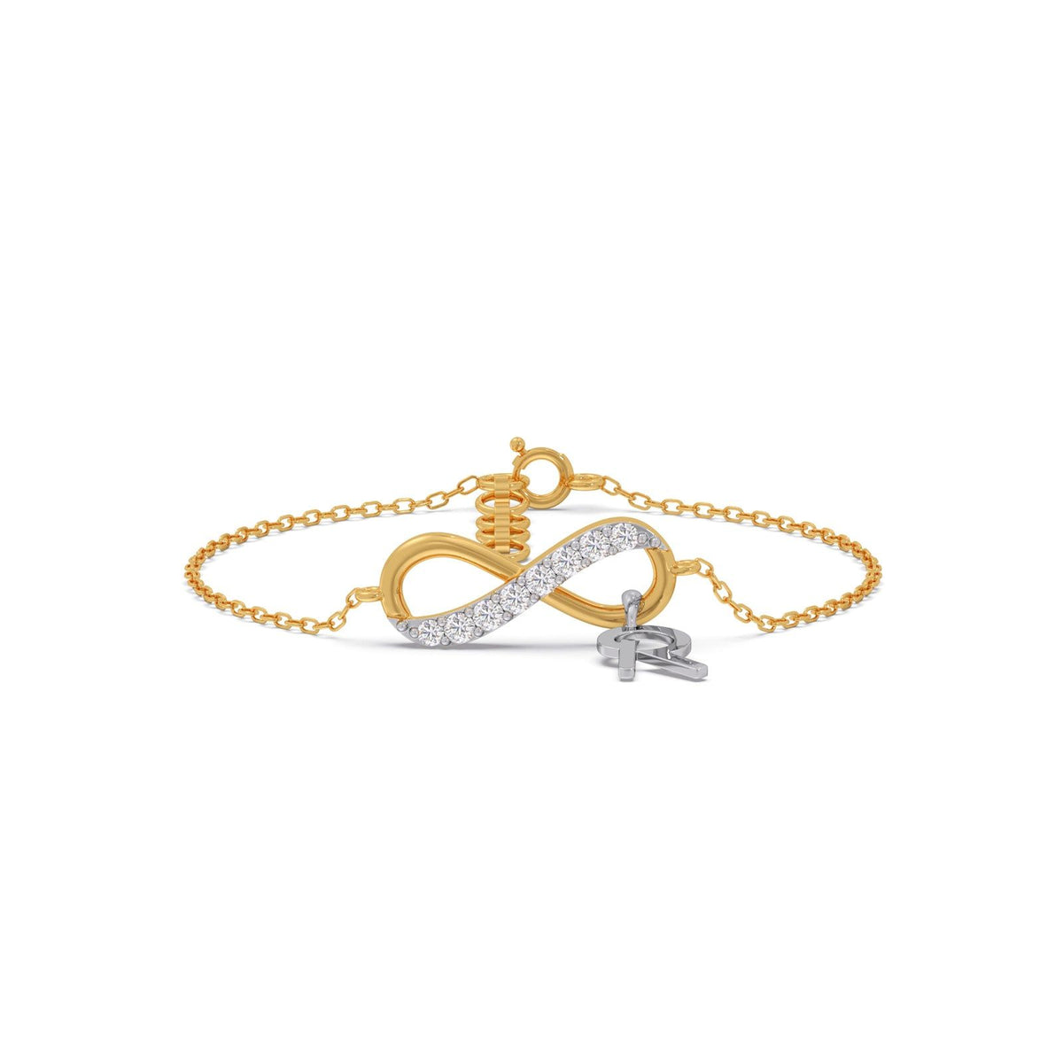 Unending Light Link R Diamond  Kids Bracelet