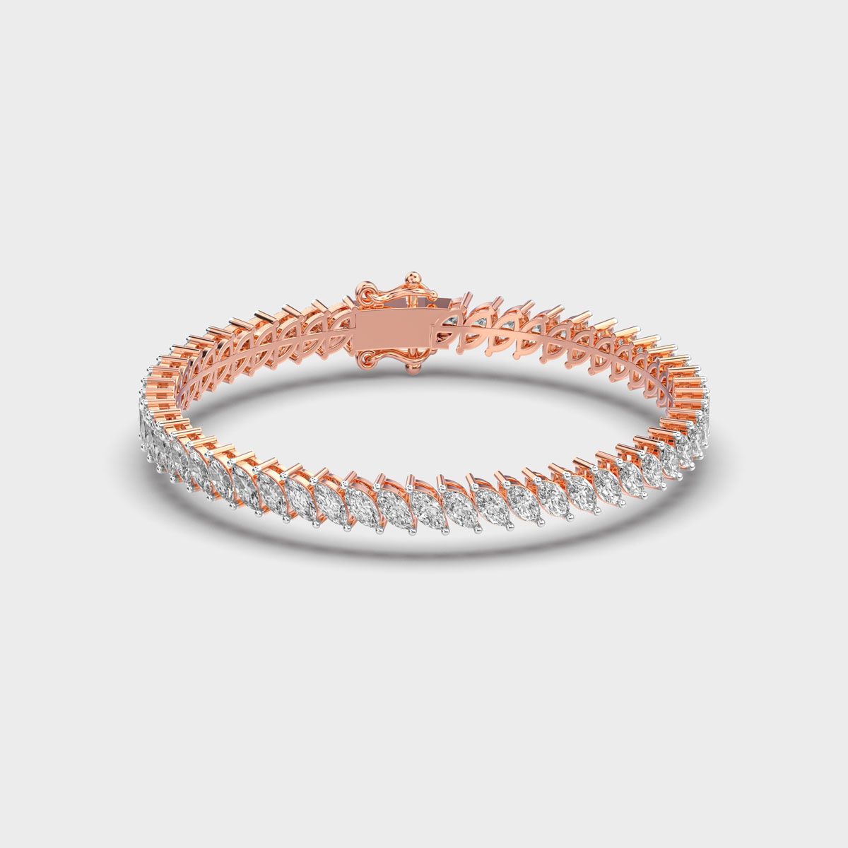 Marquise Laurel Row Diamond Bracelet