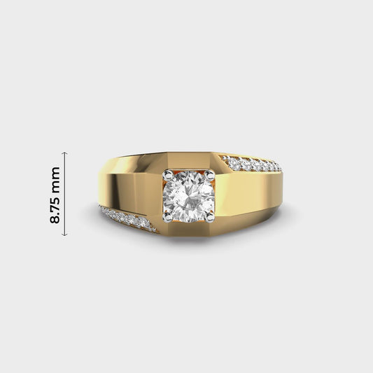 Classic Diamond Band Ring For Men - View 5