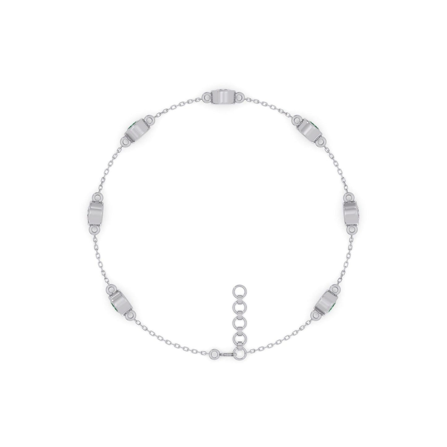 TetraGem Trio Solitaire Chain Bracelet