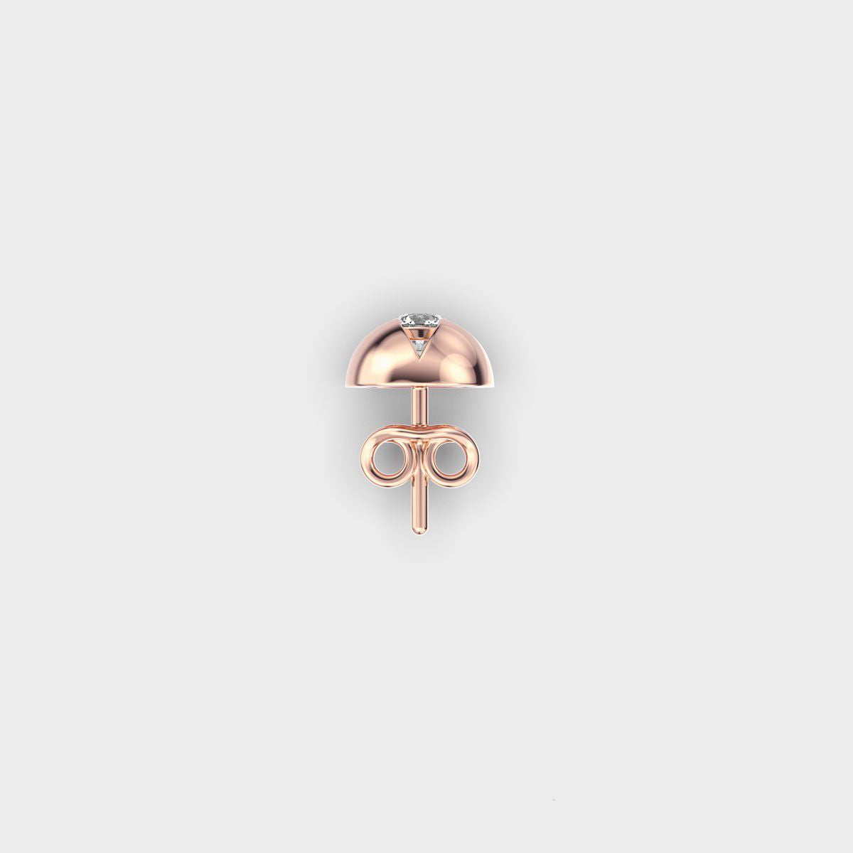 Flower Round Diamond Stud For Men