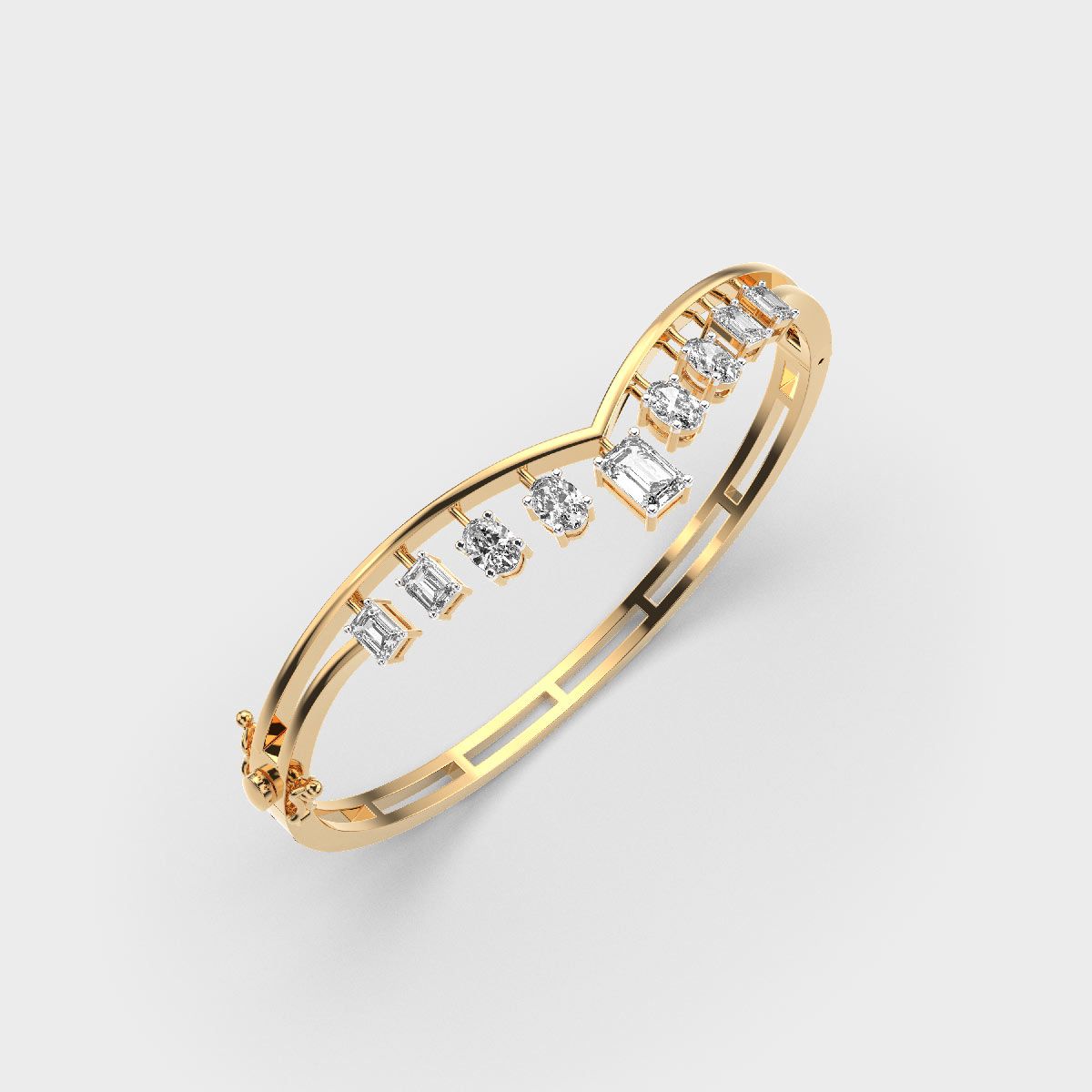 Sleek Circlet Diamond Bracelet