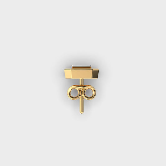 Dazzling Octagonal Princess Cut Diamond Stud For Men