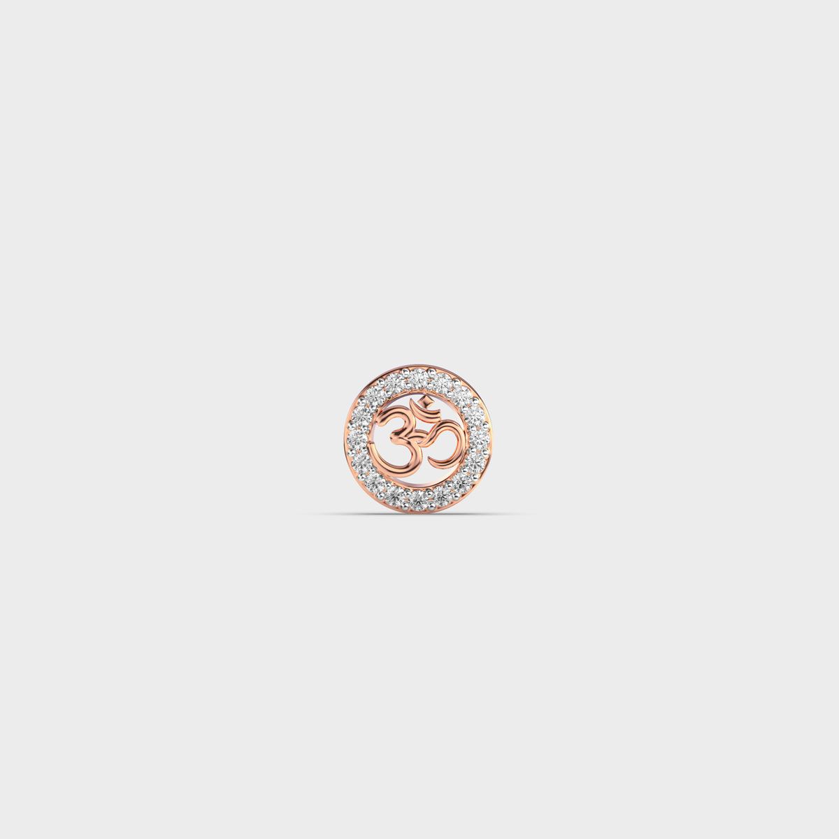 Amber Om Diamond Stud For Men
