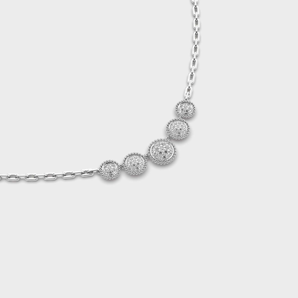 Quinque Quads Diamond Necklace