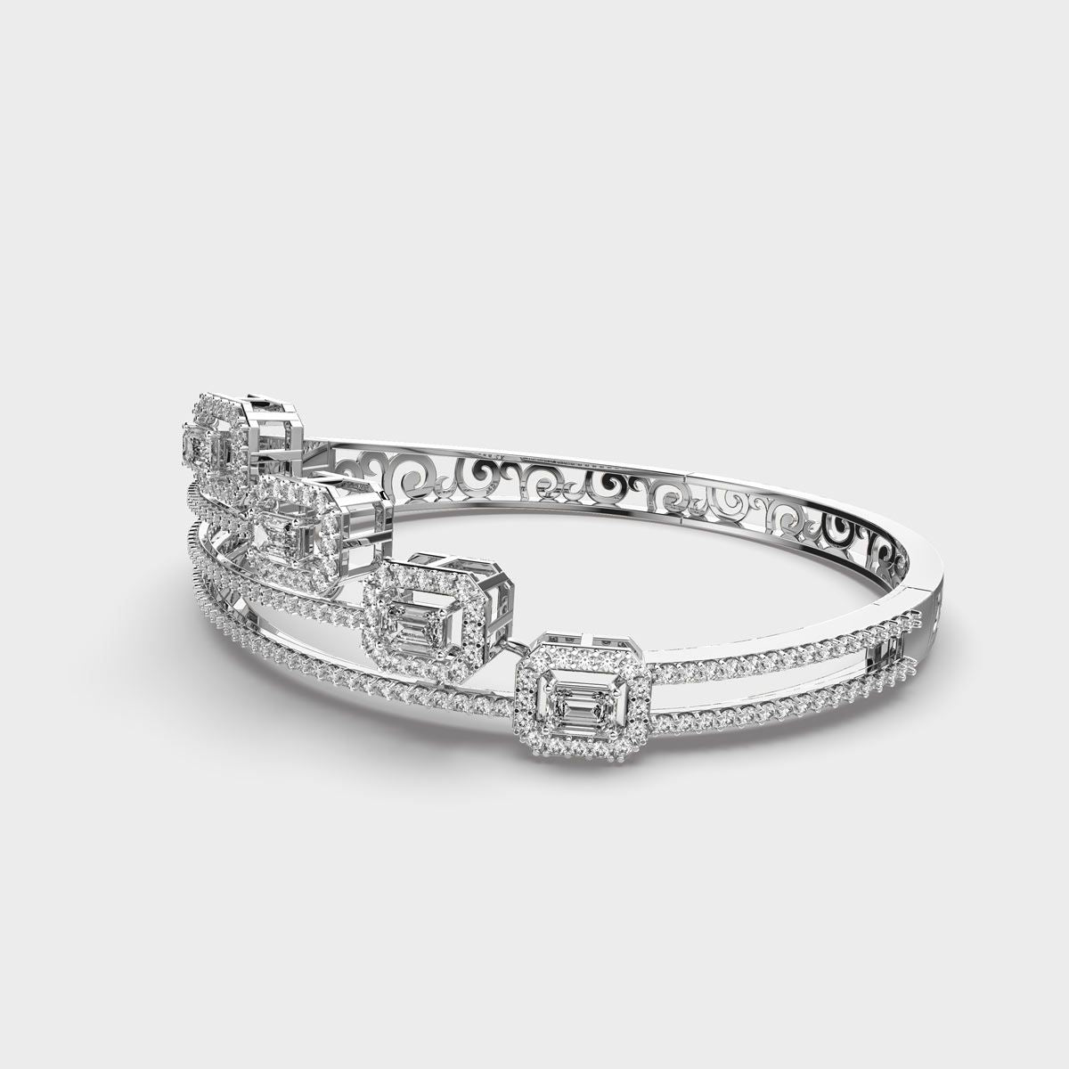Flowing Harmony Step Diamond Bracelet