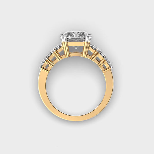Manhattan Chic Radiant Cut Diamond Ring - View 4