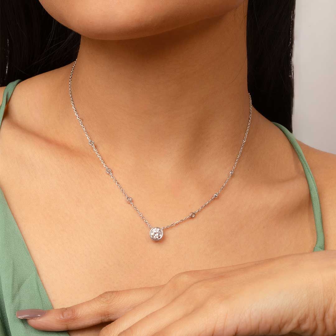 Blushing Sparkle Diamond Necklace