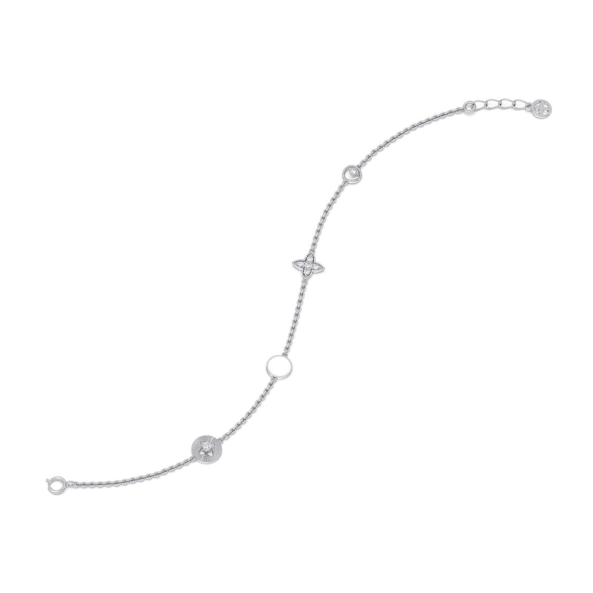 Constella Round Diamond Chain Bracelet