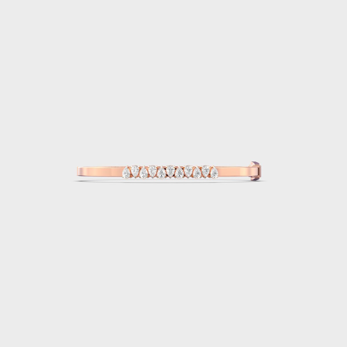 Pear Zigzag Row Diamond Bracelet