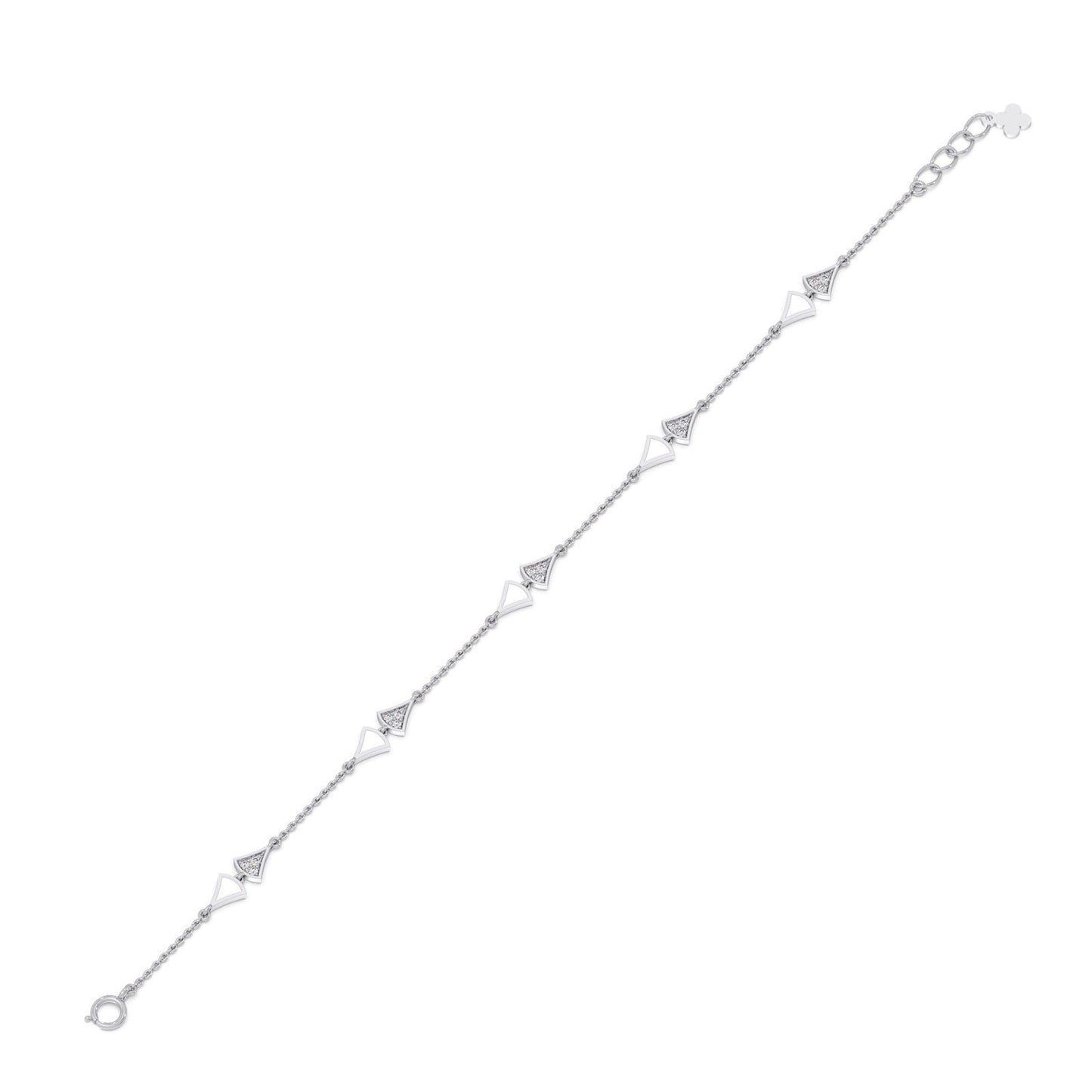 Vector Triangle-Link Diamond Chain Bracelet