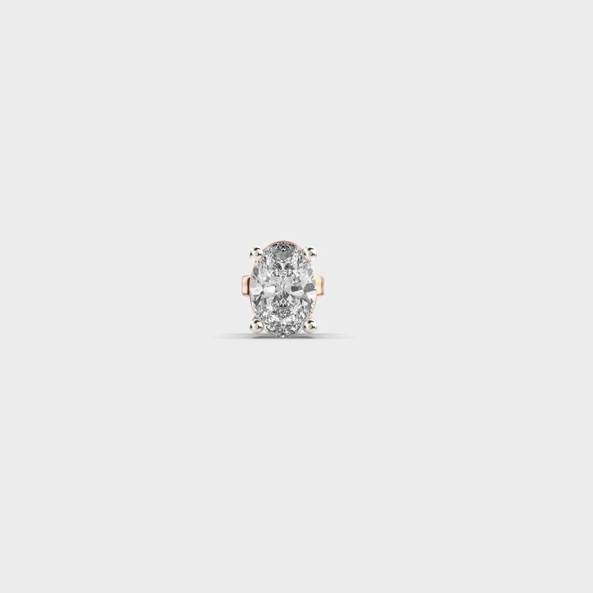 Flux Oval Diamond Studs For Men