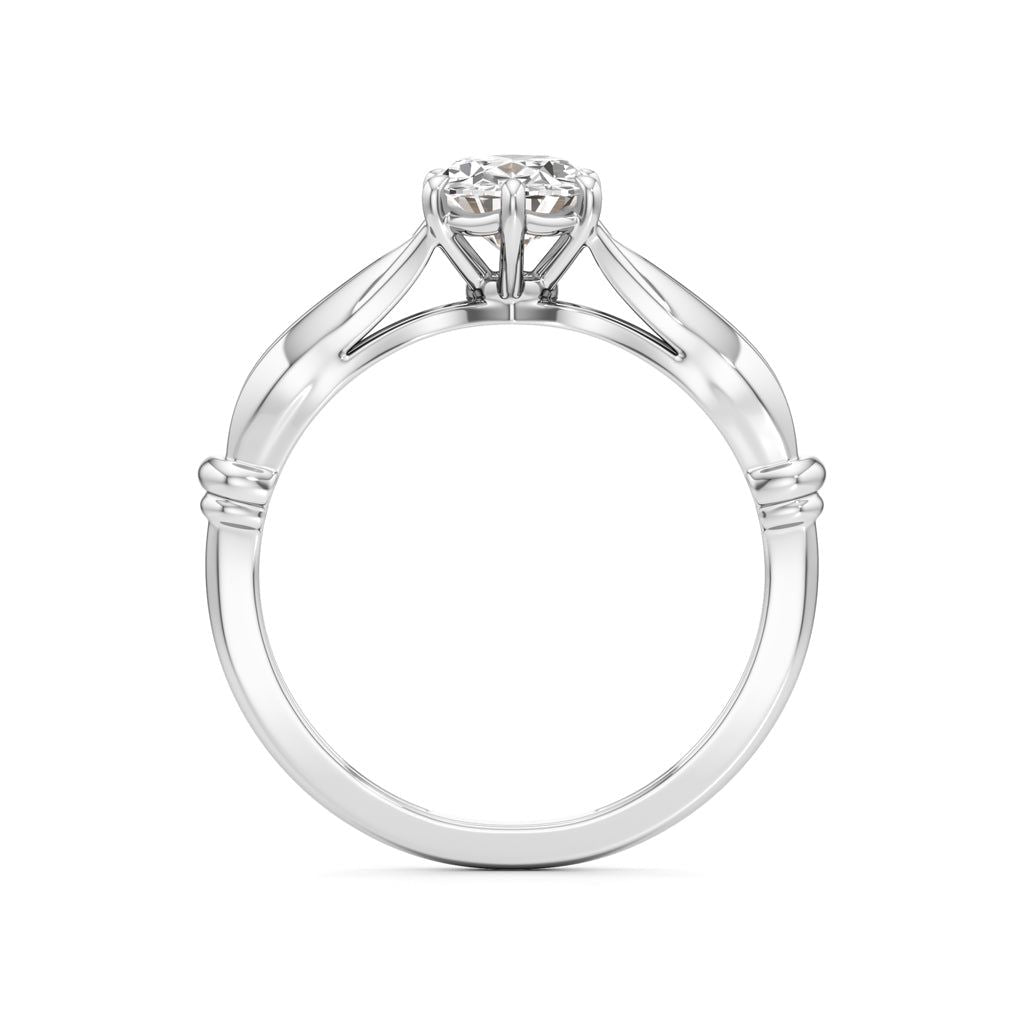 Aurora Bloom Solitaire Ring