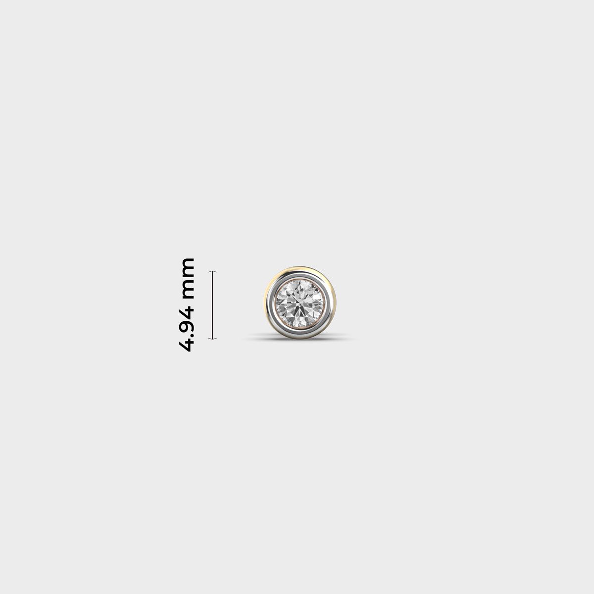Radiant Orbis Onum Round Diamond Stud For Men