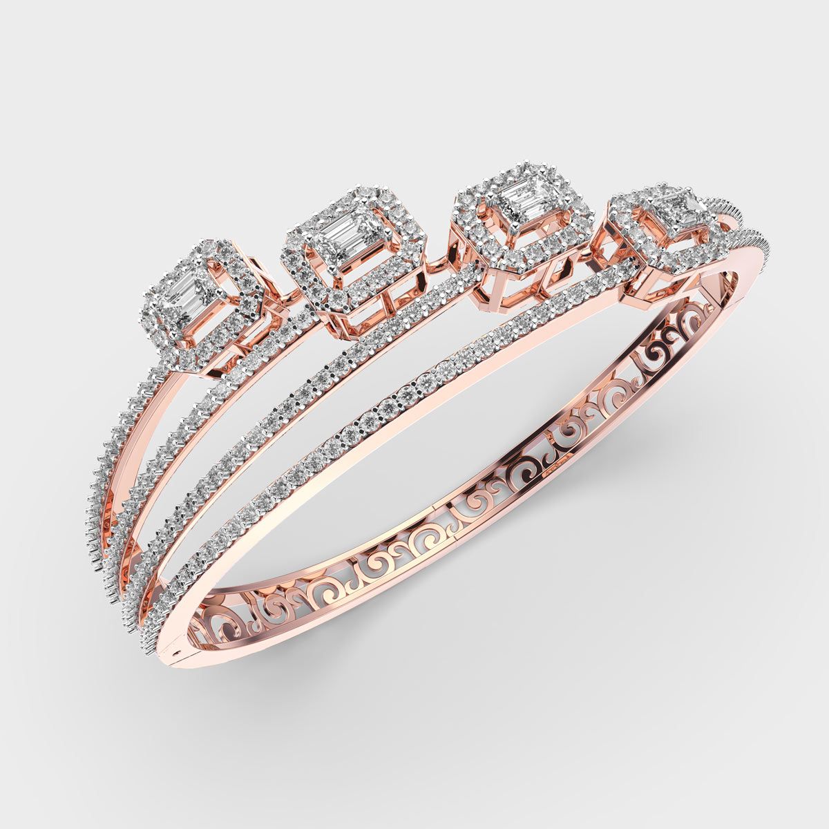 Flowing Harmony Step Diamond Bracelet