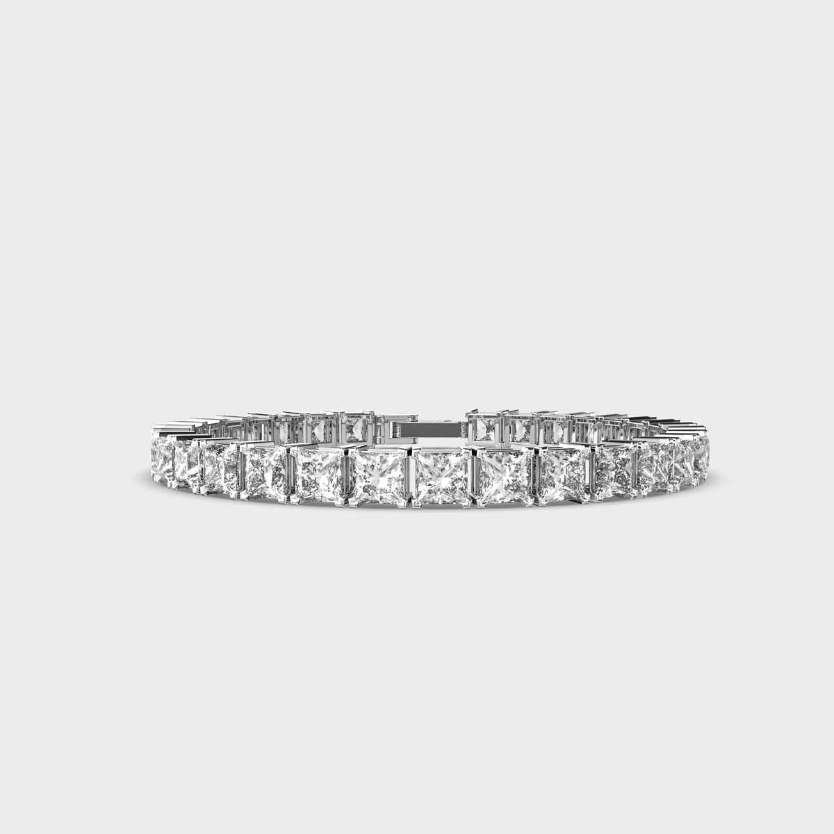 Princess Cut Diamond Tennis Bracelet