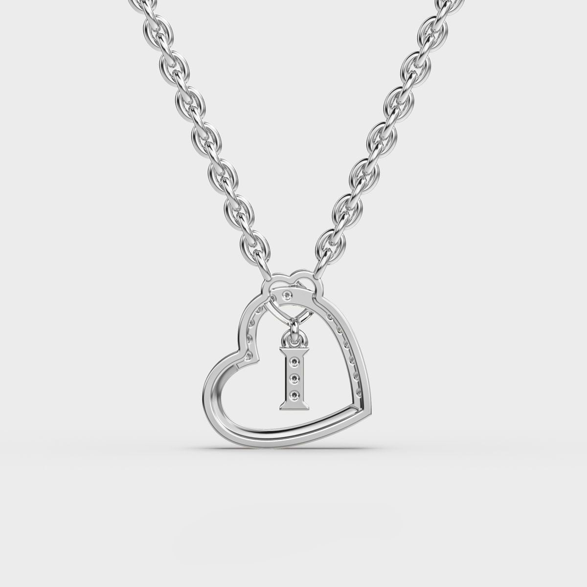 Key and Heart Diamond Necklace