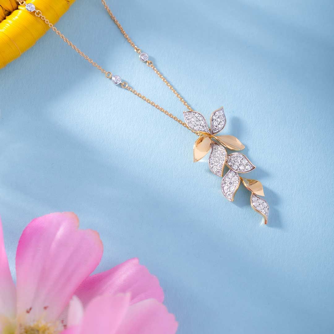 Cascade Wisteria Vine Diamond Necklace