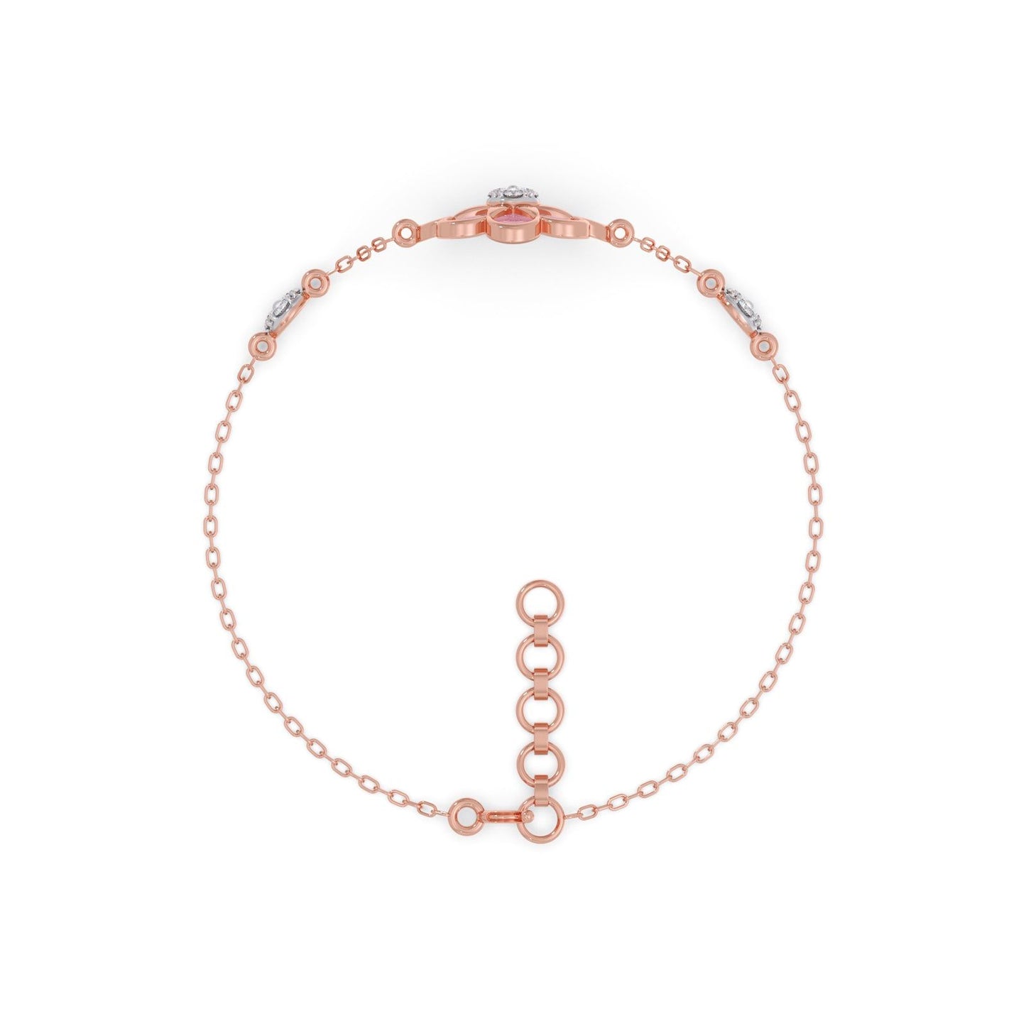Pink Petal Bloom Diamond Kids Bracelet