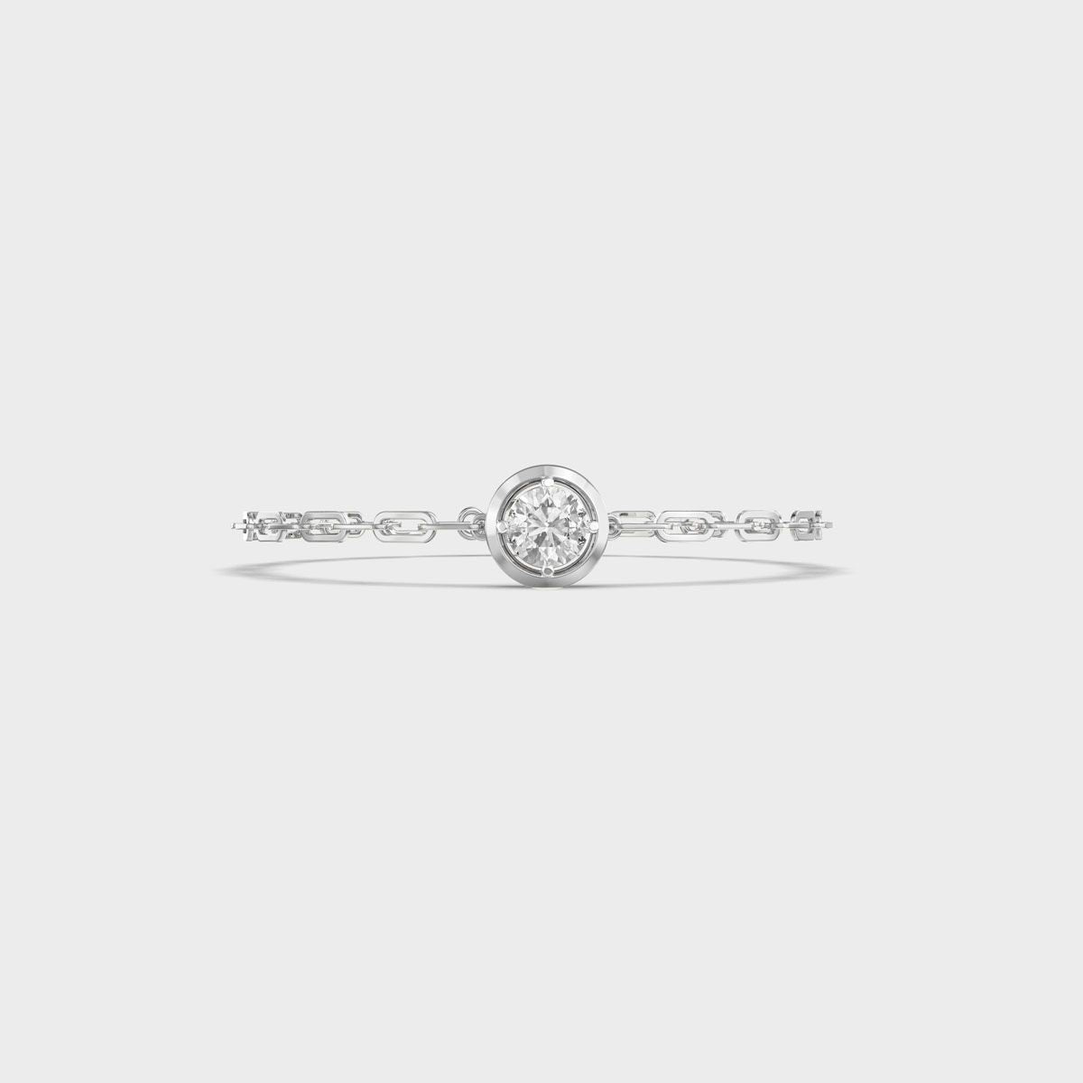 Solitaire Link Diamond Bracelet