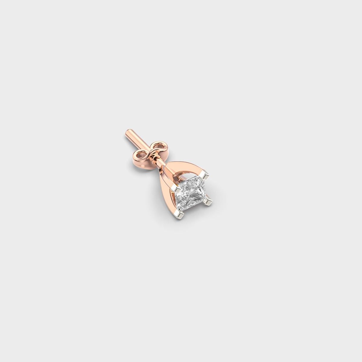 Nova Princess Cut Diamond Stud For Men