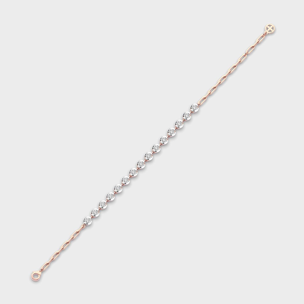 Crescent Cradle Sparkle Diamond Bracelet