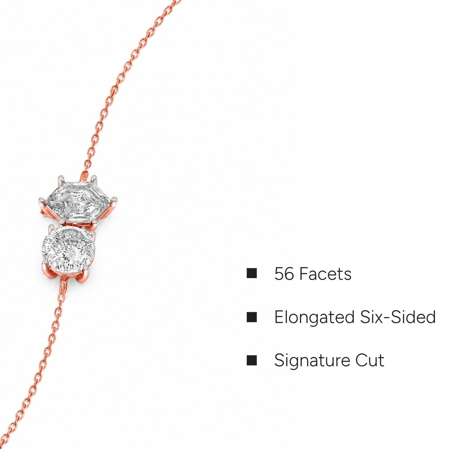 Hexa And Portuguese Diamond Chain Bracelet