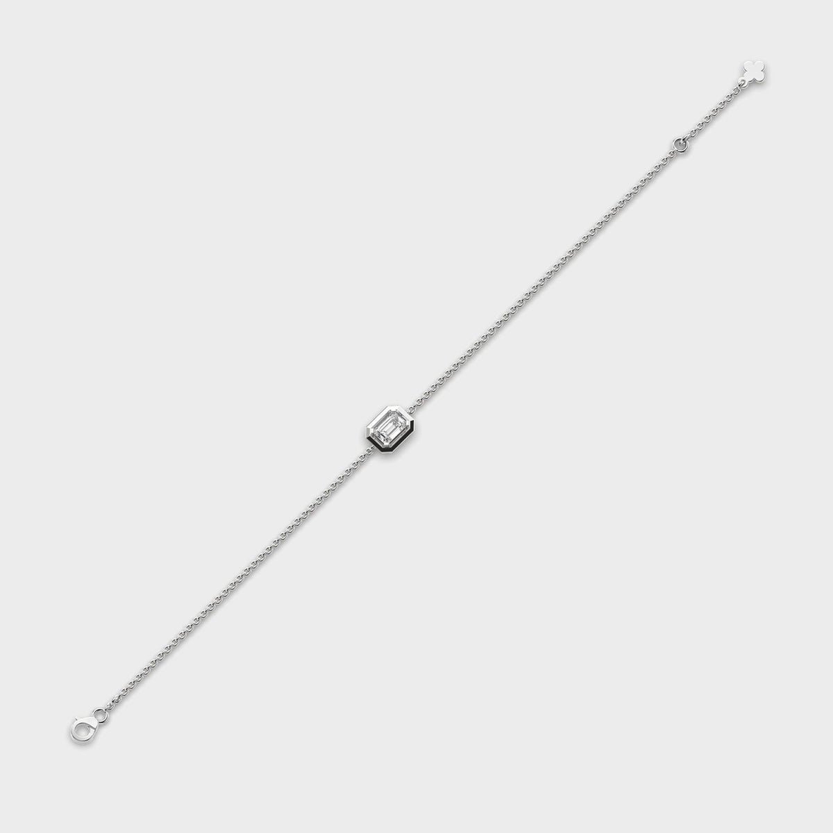 Minimal Everyday Emerald Diamond Bracelet