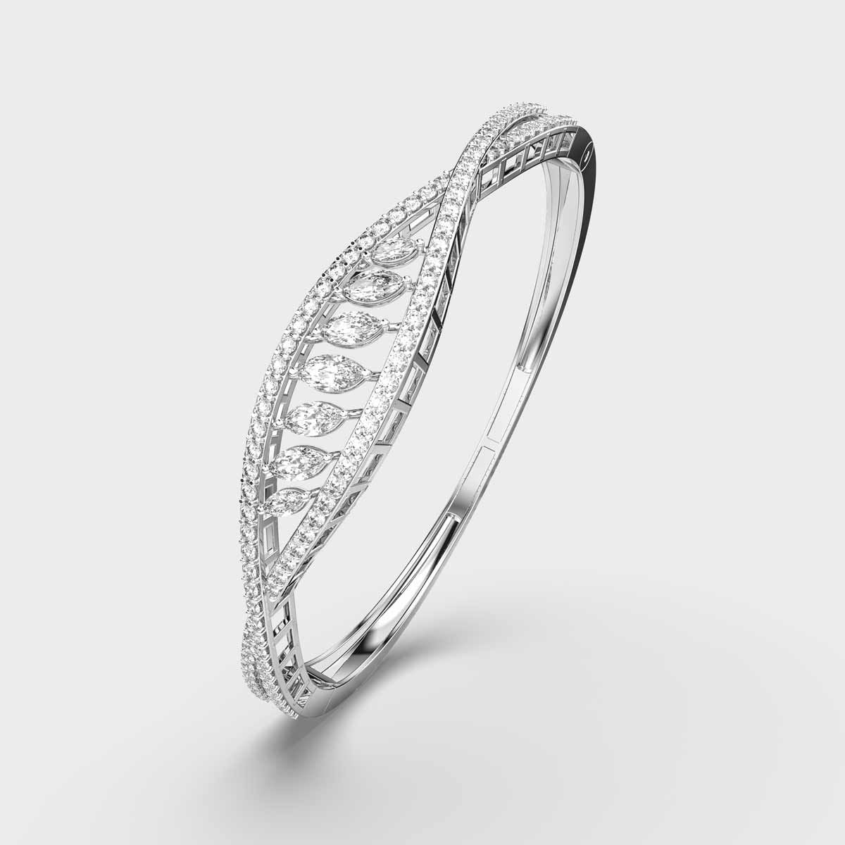 Waves of Harmony Diamond Cluster Bracelet