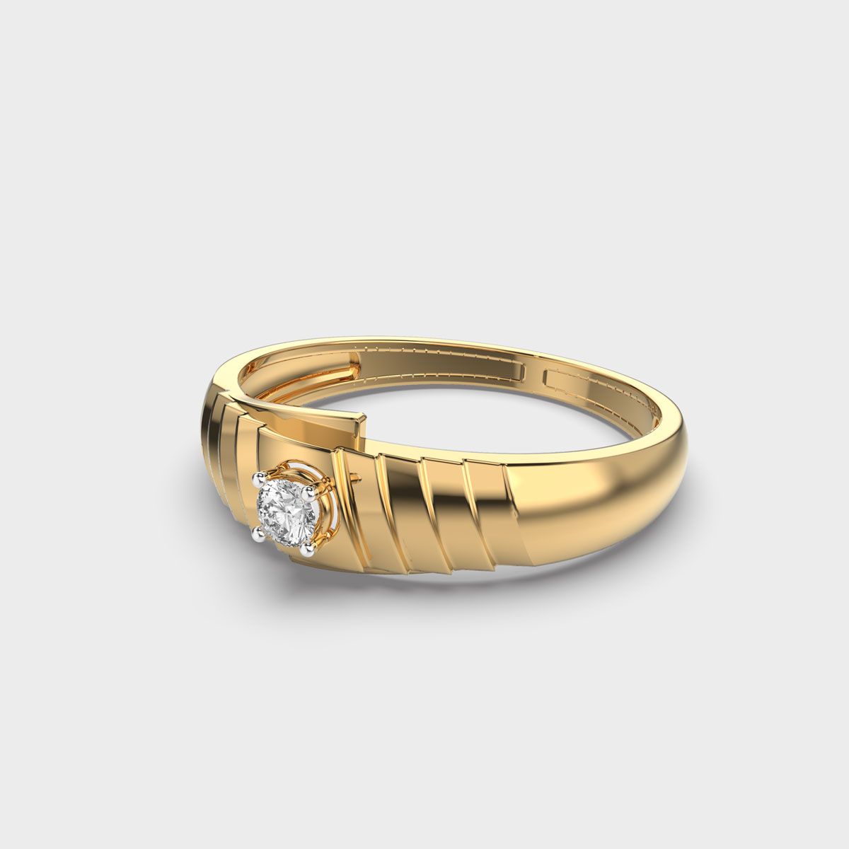Serpentine Diamond Band Ring For Men - View 12