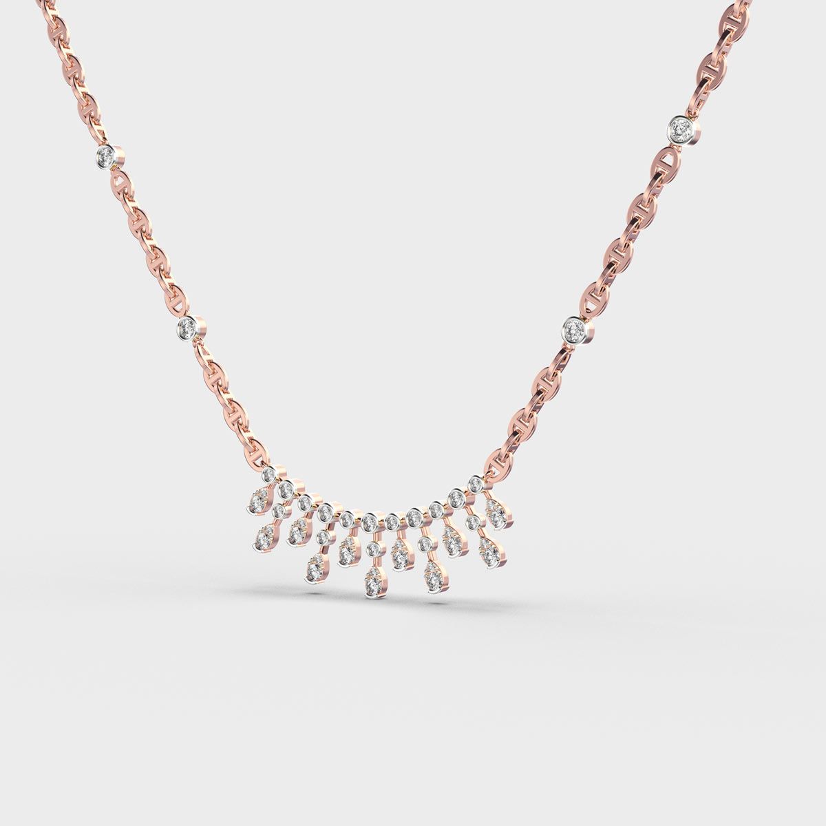 Graceful Fantasy Diamond Necklace
